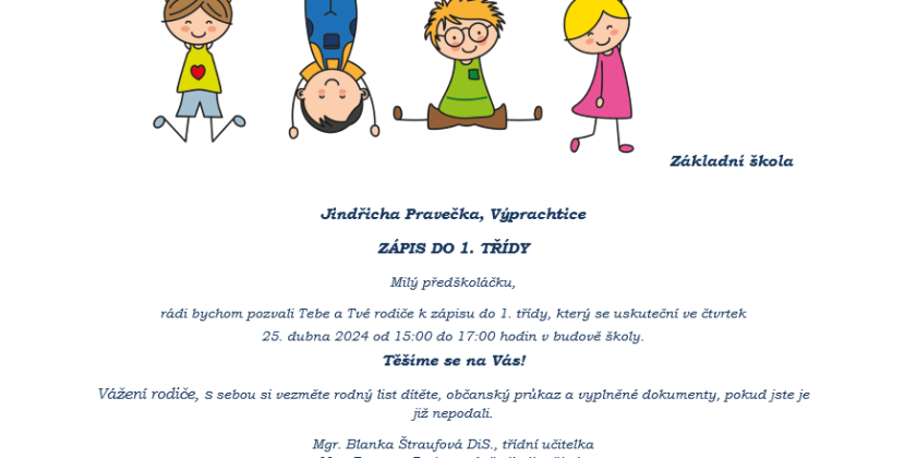 Zápis do 1. třídy
