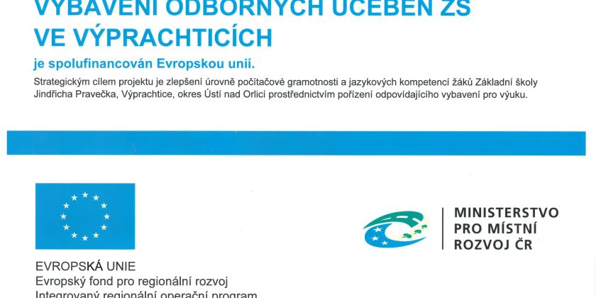 Vybavení odborných učeben ZŠ